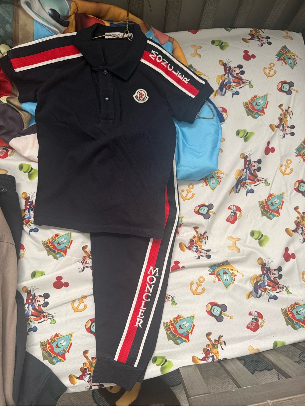 Moncler Black Kids Track Pants